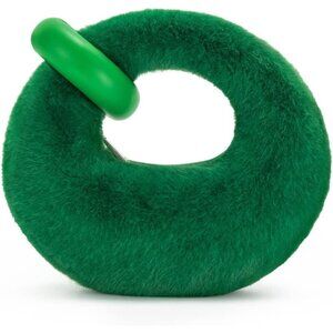 Women's Grass Green - Faux Fur  Abacus Top Handle Bag